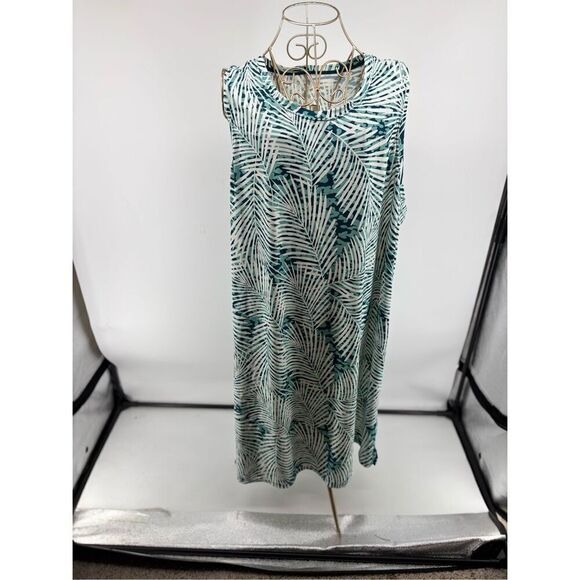 zuda Dresses & Skirts - Zuda Palm Leaf Print Active  Dress Sleeveless Plus Size 3X